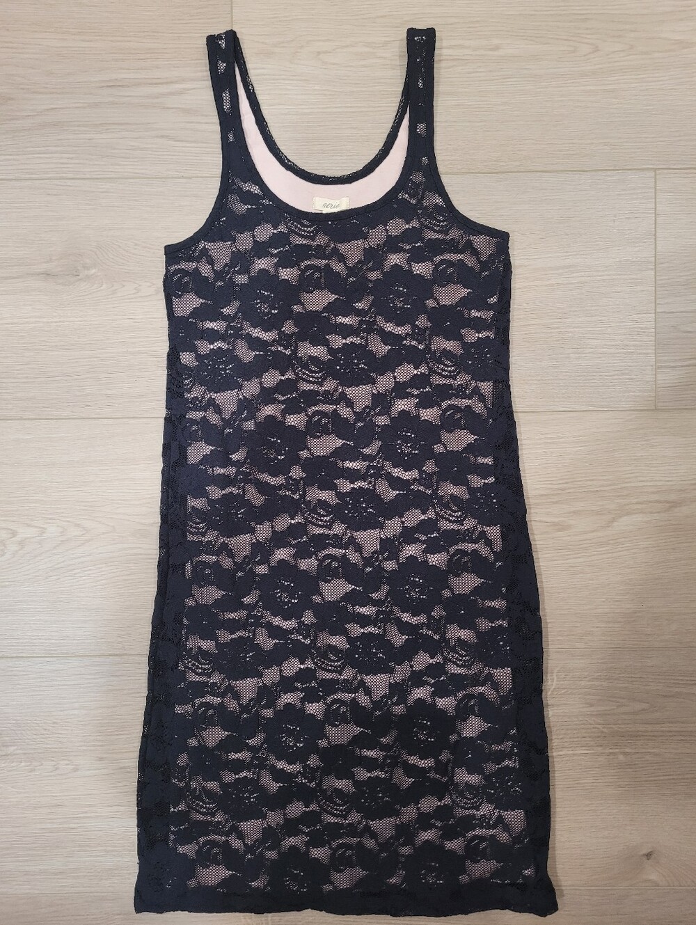 Aerie Black Lace Tank Slip Dress Women S NWT*
